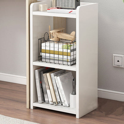 Engineered Wood Standard Bookcase Scandinavian Open Back Bookshelf 11.8"L x 9.4"W x 25.6"H White