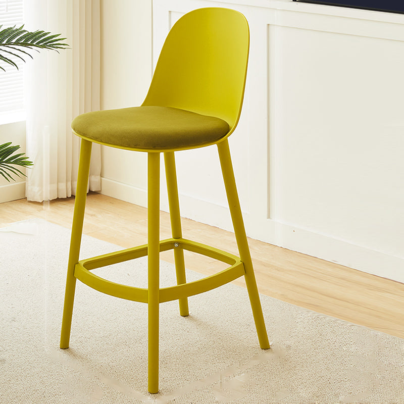 Taburetes de bar de estilo moderno taburetes de barra de plástico de respaldo para el comedor