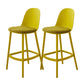 Taburetes de bar de estilo moderno taburetes de barra de plástico de respaldo para el comedor