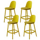Taburetes de bar de estilo moderno taburetes de barra de plástico de respaldo para el comedor