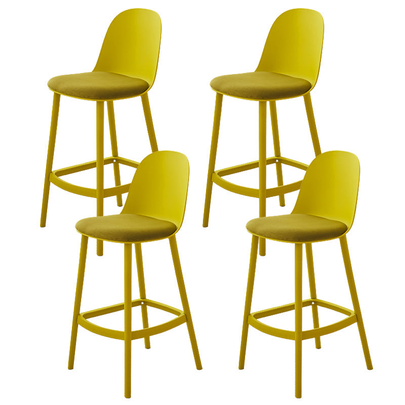 Taburetes de bar de estilo moderno taburetes de barra de plástico de respaldo para el comedor