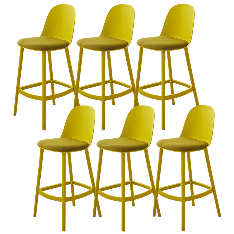Taburetes de bar de estilo moderno taburetes de barra de plástico de respaldo para el comedor