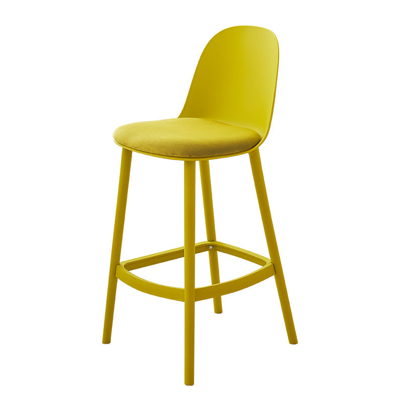 Taburetes de bar de estilo moderno taburetes de barra de plástico de respaldo para el comedor