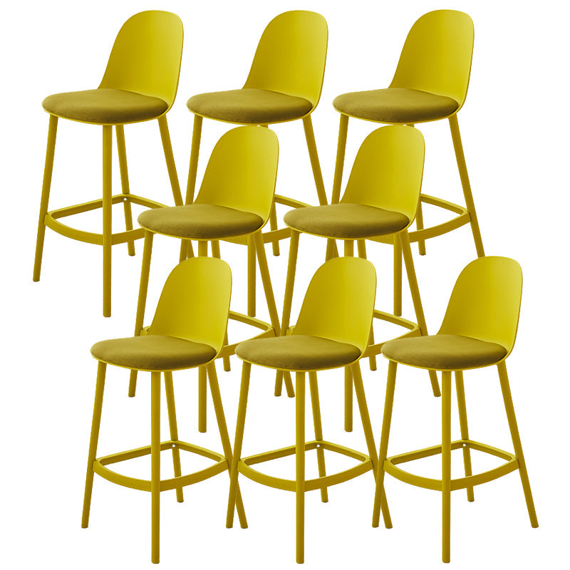 Taburetes de bar de estilo moderno taburetes de barra de plástico de respaldo para el comedor