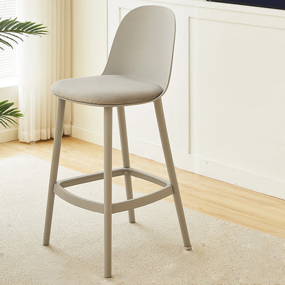 Taburetes de bar de estilo moderno taburetes de barra de plástico de respaldo para el comedor