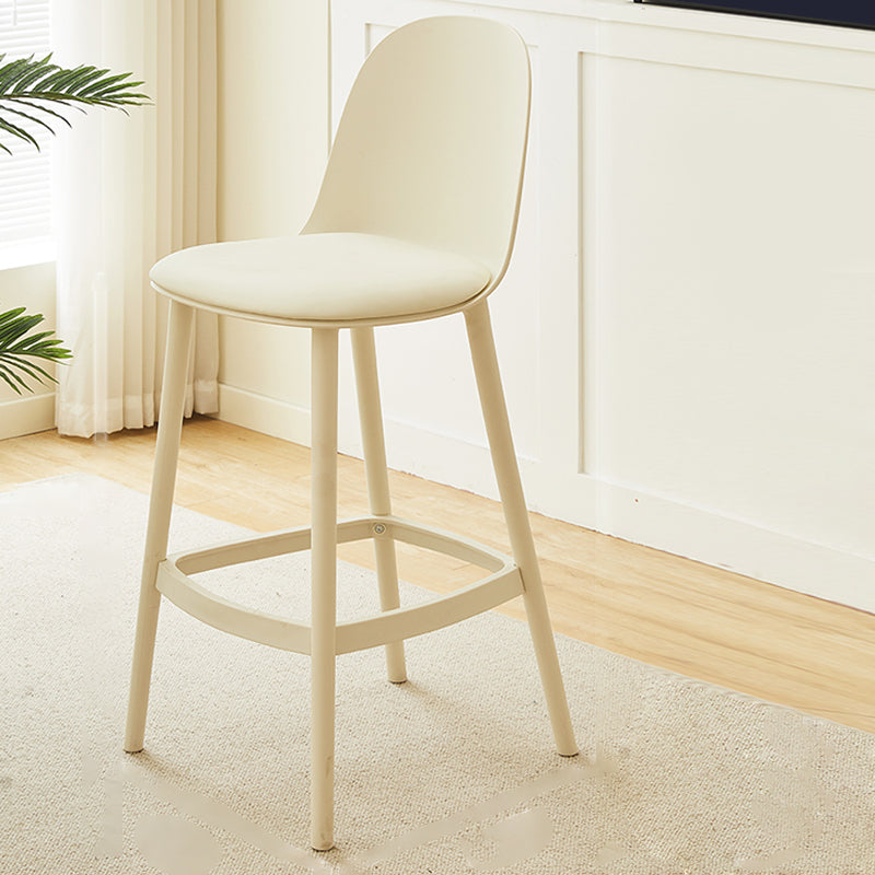 Taburetes de bar de estilo moderno taburetes de barra de plástico de respaldo para el comedor