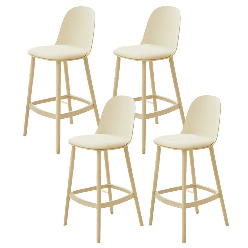 Taburetes de bar de estilo moderno taburetes de barra de plástico de respaldo para el comedor