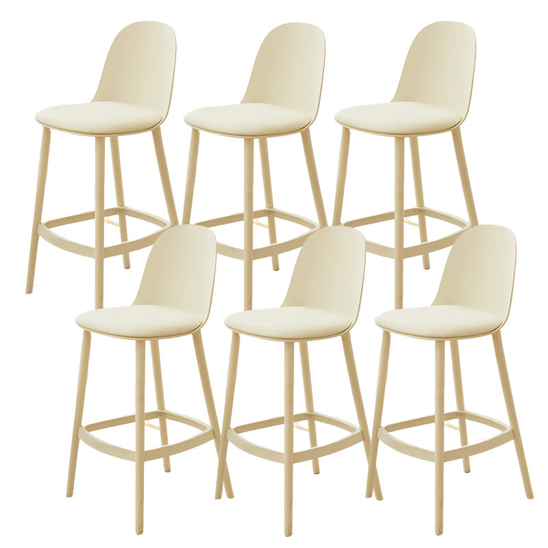 Taburetes de bar de estilo moderno taburetes de barra de plástico de respaldo para el comedor