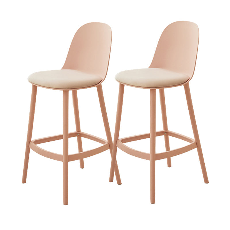 Taburetes de bar de estilo moderno taburetes de barra de plástico de respaldo para el comedor