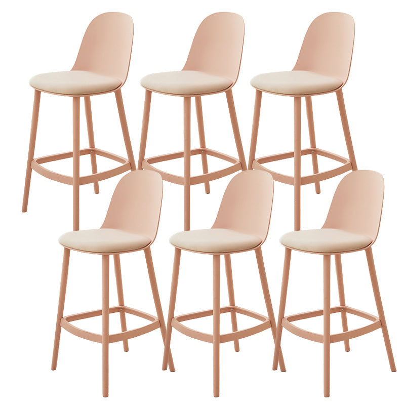 Taburetes de bar de estilo moderno taburetes de barra de plástico de respaldo para el comedor