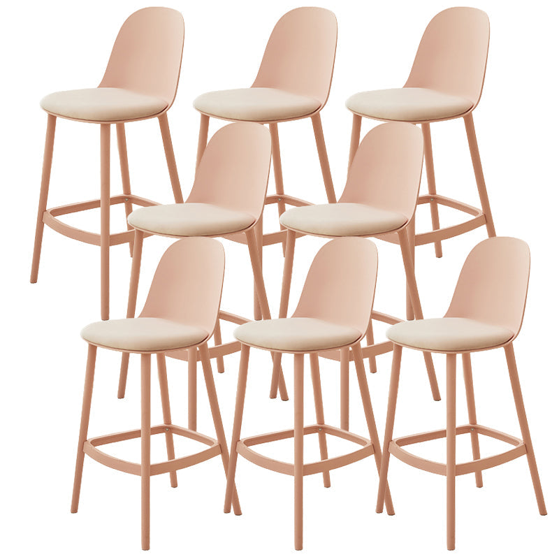 Taburetes de bar de estilo moderno taburetes de barra de plástico de respaldo para el comedor