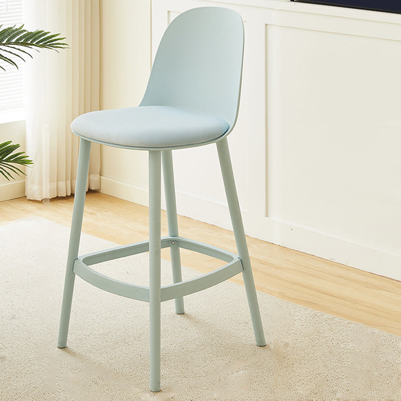 Taburetes de bar de estilo moderno taburetes de barra de plástico de respaldo para el comedor