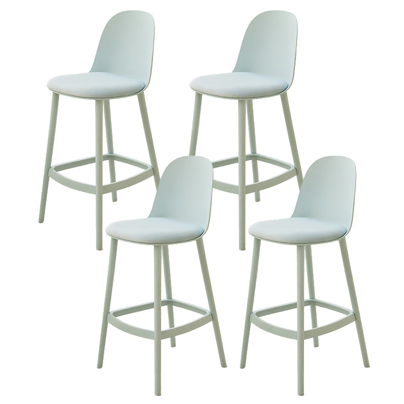Taburetes de bar de estilo moderno taburetes de barra de plástico de respaldo para el comedor
