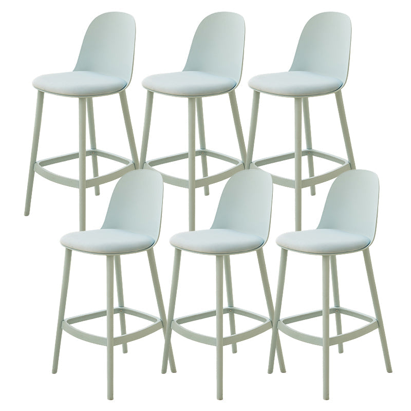 Taburetes de bar de estilo moderno taburetes de barra de plástico de respaldo para el comedor