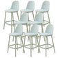 Taburetes de bar de estilo moderno taburetes de barra de plástico de respaldo para el comedor