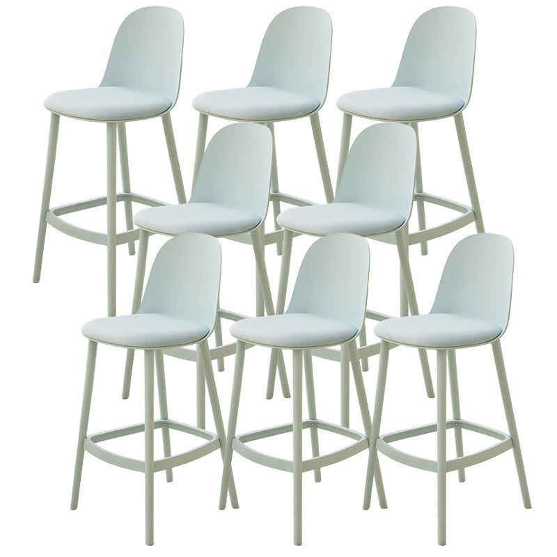 Taburetes de bar de estilo moderno taburetes de barra de plástico de respaldo para el comedor