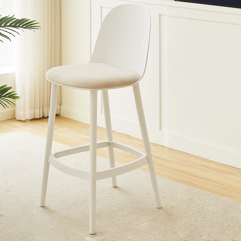 Taburetes de bar de estilo moderno taburetes de barra de plástico de respaldo para el comedor