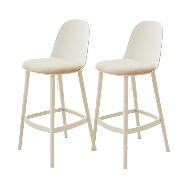 Taburetes de bar de estilo moderno taburetes de barra de plástico de respaldo para el comedor