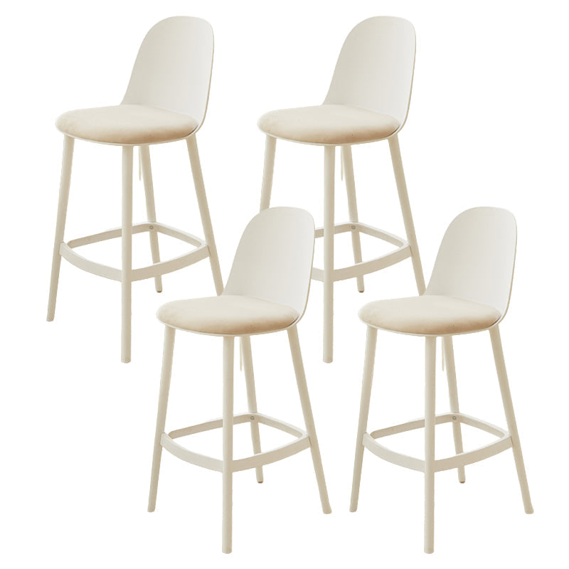 Taburetes de bar de estilo moderno taburetes de barra de plástico de respaldo para el comedor