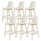 Taburetes de bar de estilo moderno taburetes de barra de plástico de respaldo para el comedor
