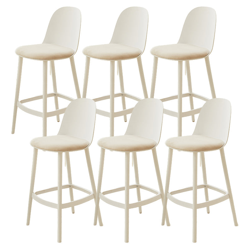 Taburetes de bar de estilo moderno taburetes de barra de plástico de respaldo para el comedor