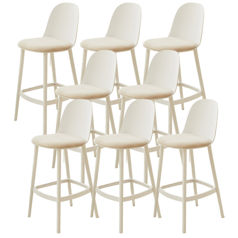 Taburetes de bar de estilo moderno taburetes de barra de plástico de respaldo para el comedor