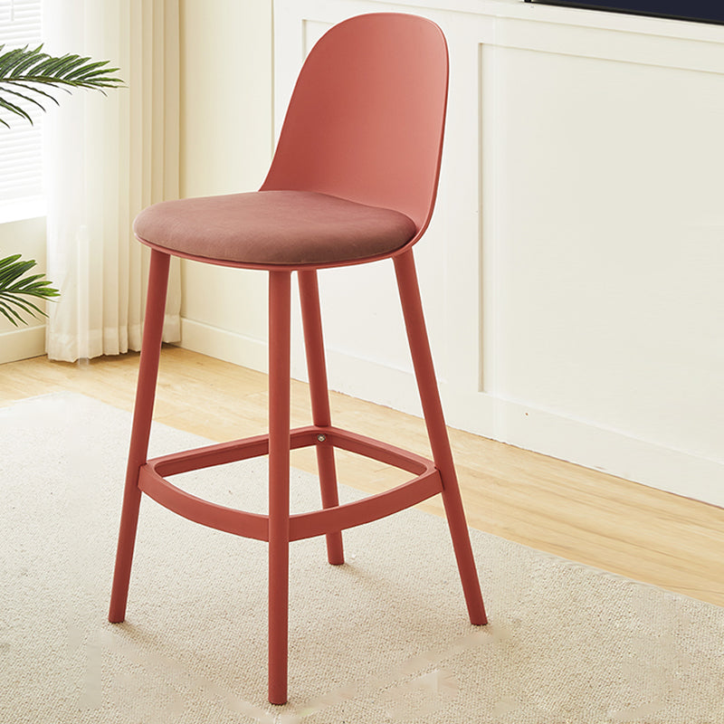Taburetes de bar de estilo moderno taburetes de barra de plástico de respaldo para el comedor