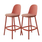 Taburetes de bar de estilo moderno taburetes de barra de plástico de respaldo para el comedor