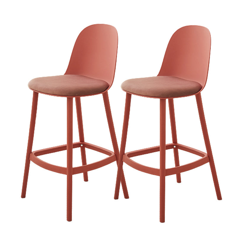 Taburetes de bar de estilo moderno taburetes de barra de plástico de respaldo para el comedor