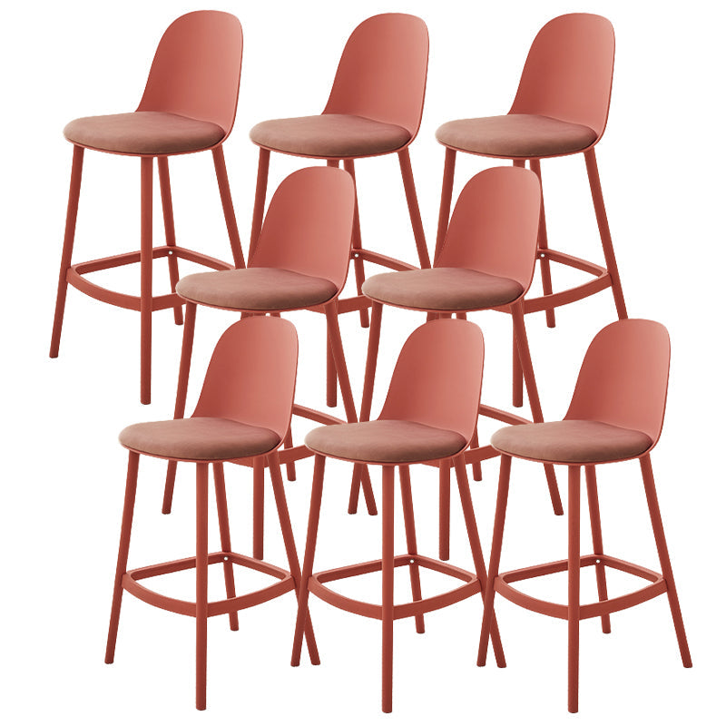 Taburetes de bar de estilo moderno taburetes de barra de plástico de respaldo para el comedor