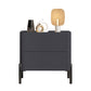 Engineered Wood Bedside Cabinet Modern Bed Nightstand with Drawers Dark Gray 1 Piece Clearhalo 'Bedroom Furniture' 'furn' 'furn_night_stand' 'Furniture' 'night_stand' 'Nightstands' 7371912