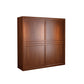 Rubber Wood Frame Wardrobe Freestanding Wardrobe Armoire with Shelves and Clothes Rail Armoire 63"L x 24"W x 83"H Clearhalo 'Armoires & Wardrobes' 'armoires_wardrobes' 'Bedroom Furniture' 'furn' 'furn_armoires_wardrobes' 'Furniture' 7371927