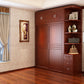 Rubber Wood Frame Wardrobe Freestanding Wardrobe Armoire with Shelves and Clothes Rail Clearhalo 'Armoires & Wardrobes' 'armoires_wardrobes' 'Bedroom Furniture' 'furn' 'furn_armoires_wardrobes' 'Furniture' 7371929