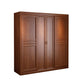 Rubber Wood Frame Wardrobe Freestanding Wardrobe Armoire with Shelves and Clothes Rail Armoire 79"L x 24"W x 83"H Clearhalo 'Armoires & Wardrobes' 'armoires_wardrobes' 'Bedroom Furniture' 'furn' 'furn_armoires_wardrobes' 'Furniture' 7371931