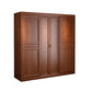 Rubber Wood Frame Wardrobe Freestanding Wardrobe Armoire with Shelves and Clothes Rail Armoire 91"L x 24"W x 83"H Clearhalo 'Armoires & Wardrobes' 'armoires_wardrobes' 'Bedroom Furniture' 'furn' 'furn_armoires_wardrobes' 'Furniture' 7371933