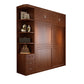 Rubber Wood Frame Wardrobe Freestanding Wardrobe Armoire with Shelves and Clothes Rail Armoire & Side Cabinet & Top Cabinet 55"L x 24"W x 83"H Clearhalo 'Armoires & Wardrobes' 'armoires_wardrobes' 'Bedroom Furniture' 'furn' 'furn_armoires_wardrobes' 'Furniture' 7371935