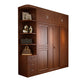 Rubber Wood Frame Wardrobe Freestanding Wardrobe Armoire with Shelves and Clothes Rail Armoire & Side Cabinet & Top Cabinet 79"L x 24"W x 83"H Clearhalo 'Armoires & Wardrobes' 'armoires_wardrobes' 'Bedroom Furniture' 'furn' 'furn_armoires_wardrobes' 'Furniture' 7371939
