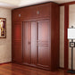 Rubber Wood Frame Wardrobe Freestanding Wardrobe Armoire with Shelves and Clothes Rail Clearhalo 'Armoires & Wardrobes' 'armoires_wardrobes' 'Bedroom Furniture' 'furn' 'furn_armoires_wardrobes' 'Furniture' 7371942
