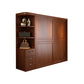 Rubber Wood Frame Wardrobe Freestanding Wardrobe Armoire with Shelves and Clothes Rail Armoire with Side Cabinet 63"L x 24"W x 83"H Clearhalo 'Armoires & Wardrobes' 'armoires_wardrobes' 'Bedroom Furniture' 'furn' 'furn_armoires_wardrobes' 'Furniture' 7371944