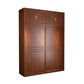 Rubber Wood Frame Wardrobe Freestanding Wardrobe Armoire with Shelves and Clothes Rail Armoire with Top Cabinet 55"L x 24"W x 83"H Clearhalo 'Armoires & Wardrobes' 'armoires_wardrobes' 'Bedroom Furniture' 'furn' 'furn_armoires_wardrobes' 'Furniture' 7371948