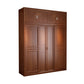 Rubber Wood Frame Wardrobe Freestanding Wardrobe Armoire with Shelves and Clothes Rail Armoire with Top Cabinet Clearhalo 'Armoires & Wardrobes' 'armoires_wardrobes' 'Bedroom Furniture' 'furn' 'furn_armoires_wardrobes' 'Furniture' 7371950