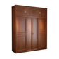Rubber Wood Frame Wardrobe Freestanding Wardrobe Armoire with Shelves and Clothes Rail Armoire with Top Cabinet 91"L x 24"W x 83"H Clearhalo 'Armoires & Wardrobes' 'armoires_wardrobes' 'Bedroom Furniture' 'furn' 'furn_armoires_wardrobes' 'Furniture' 7371951
