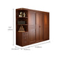 Rubber Wood Frame Wardrobe Freestanding Wardrobe Armoire with Shelves and Clothes Rail Clearhalo 'Armoires & Wardrobes' 'armoires_wardrobes' 'Bedroom Furniture' 'furn' 'furn_armoires_wardrobes' 'Furniture' 7371965