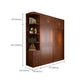 Rubber Wood Frame Wardrobe Freestanding Wardrobe Armoire with Shelves and Clothes Rail Clearhalo 'Armoires & Wardrobes' 'armoires_wardrobes' 'Bedroom Furniture' 'furn' 'furn_armoires_wardrobes' 'Furniture' 7371967