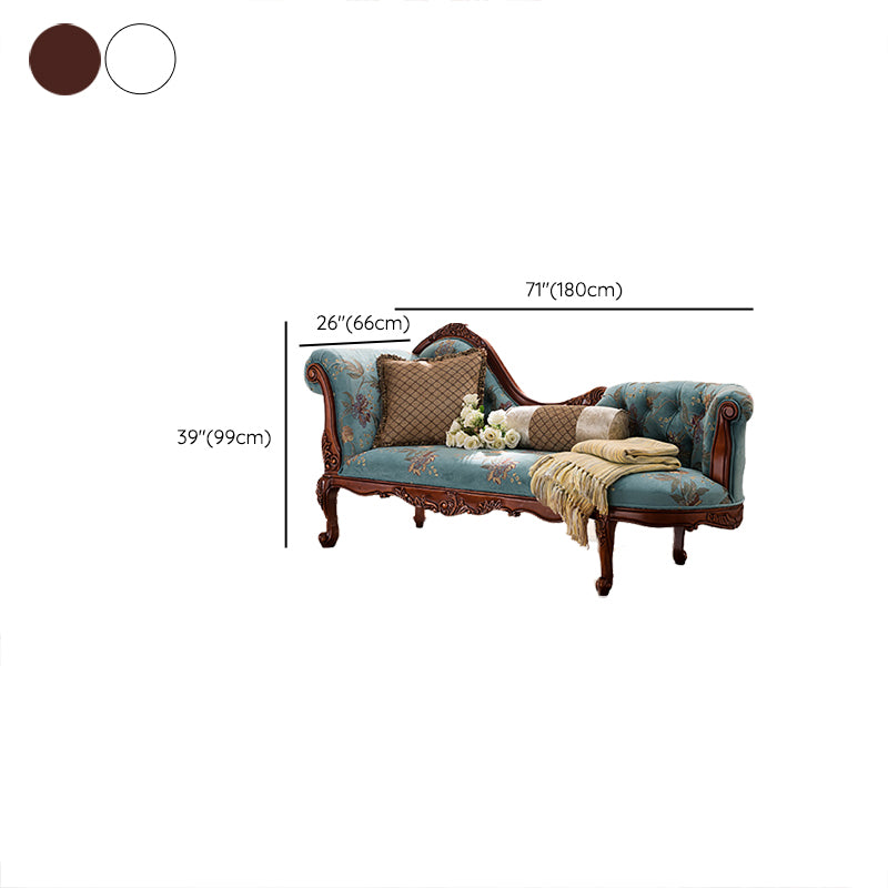 Traditional Cotton Blend Floor Chair with Rolled Arms Oversized Chaise Lounge Clearhalo 'Chairs & Seating' 'Chaise Lounge' 'chaise_lounge' 'furn' 'furn_chaise_lounge' 'Furniture' 'Living Room Furniture' 7372256