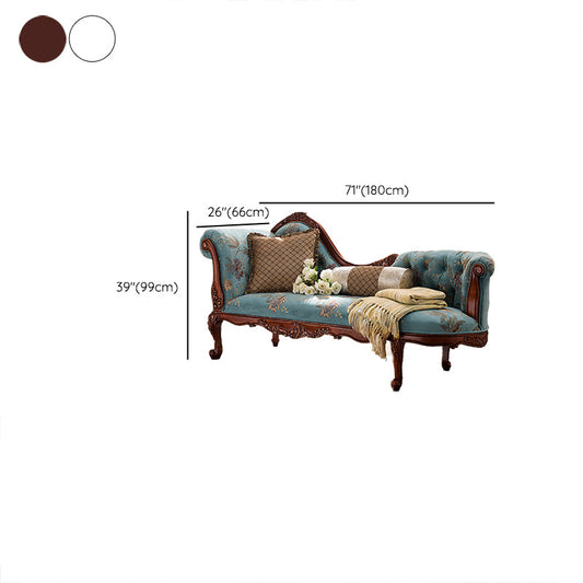Traditional Cotton Blend Floor Chair with Rolled Arms Oversized Chaise Lounge Clearhalo 'Chairs & Seating' 'Chaise Lounge' 'chaise_lounge' 'furn' 'furn_chaise_lounge' 'Furniture' 'Living Room Furniture' 7372256