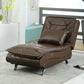 Contemporary Armless Accent Chair Faux Leather Reclining Chaise Brown Clearhalo 'Chairs & Seating' 'Chaise Lounge' 'chaise_lounge' 'furn' 'furn_chaise_lounge' 'Furniture' 'Living Room Furniture' 7372257