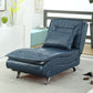 Contemporary Armless Accent Chair Faux Leather Reclining Chaise Blue Clearhalo 'Chairs & Seating' 'Chaise Lounge' 'chaise_lounge' 'furn' 'furn_chaise_lounge' 'Furniture' 'Living Room Furniture' 7372258