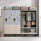 Modern Style Freestanding Wardrobe Armoire Metal Wardrobe with Clothes Rail