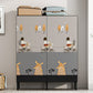 Modern Style Freestanding Wardrobe Armoire Metal Wardrobe with Clothes Rail